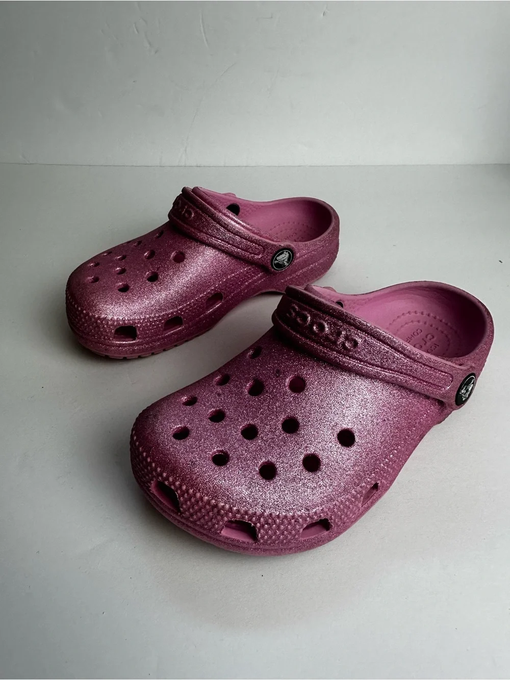 Crocs Clogs Glitter Pink Children's Size 12 Shoes Waterproof Lightweight